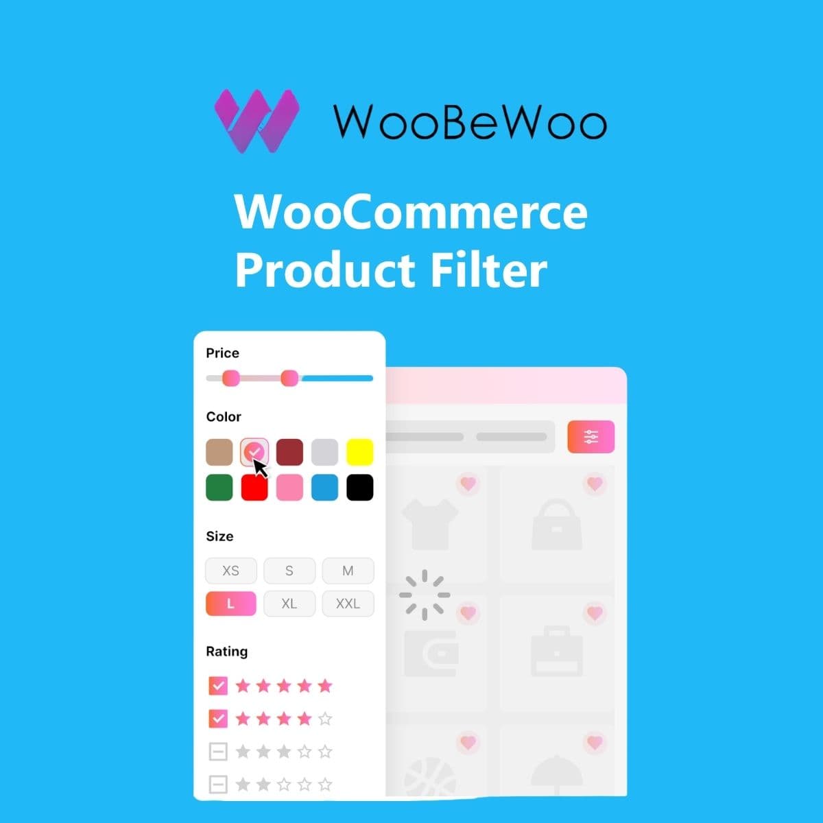 Screenshot of WooBeWoo Product Filter Pro interface