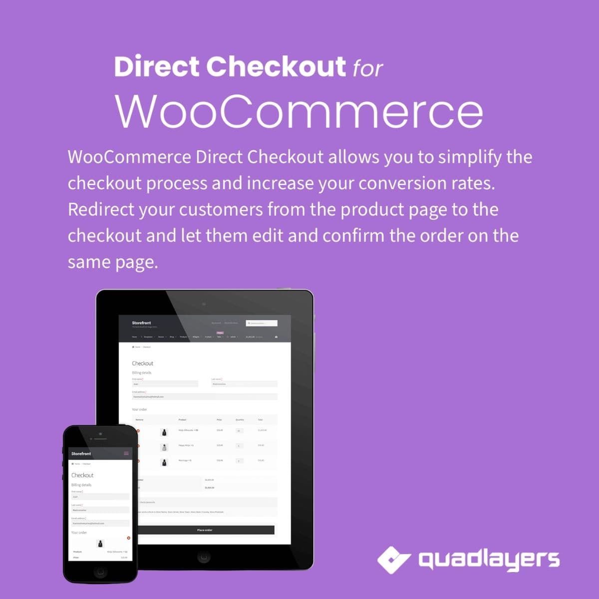 Screenshot of WooCommerce Direct Checkout PRO interface