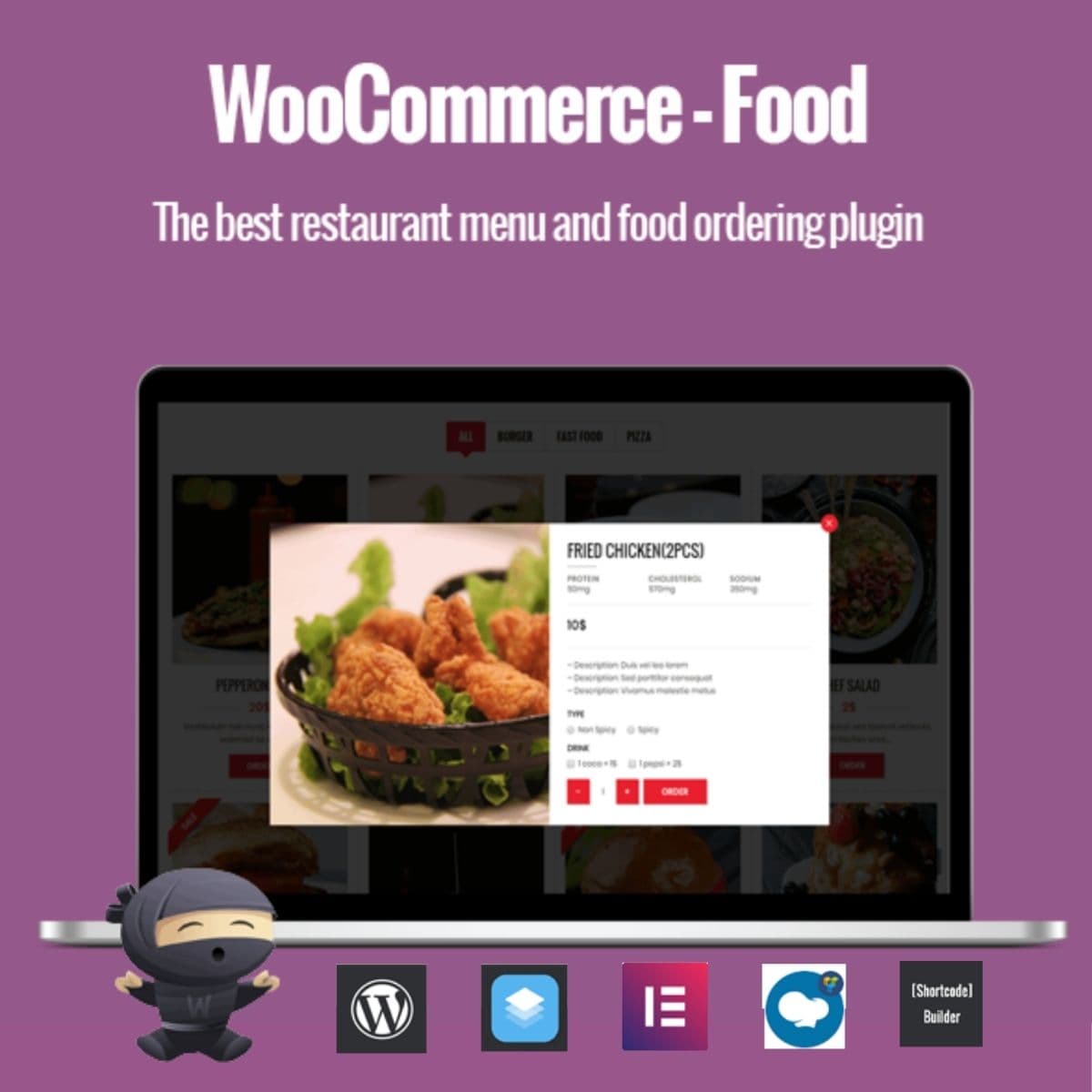 Screenshot of WooCommerce Food interface