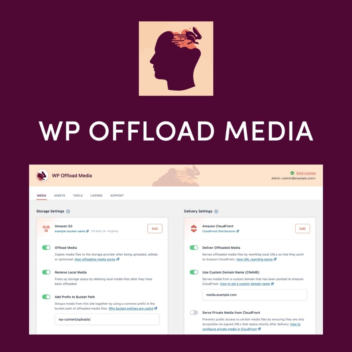 Screenshot of WP Offload Media interface