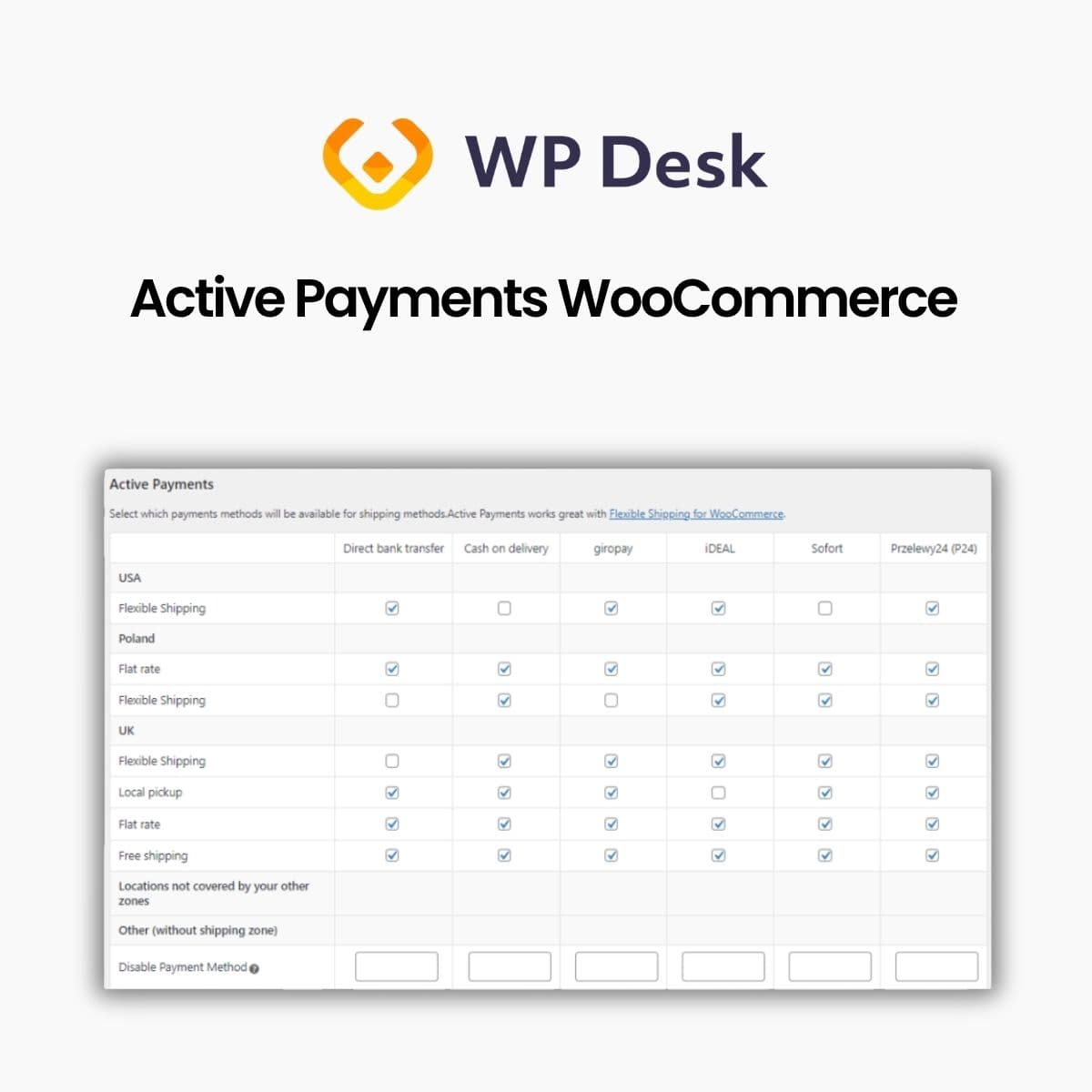 Screenshot of WPDesk - Active Payments WooCommerce interface
