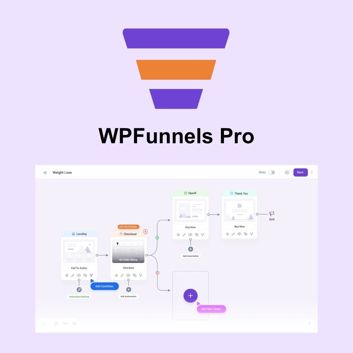 Screenshot of WPFunnels Pro interface
