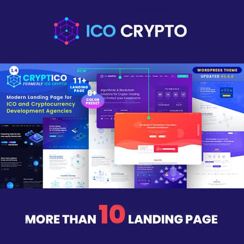 Cryptico - ICO Crypto Landing & Cryptocurrency WordPress Theme
