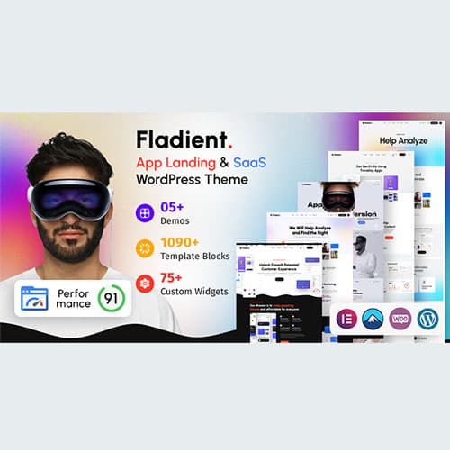 Fladient - App Landing Page WordPress Theme