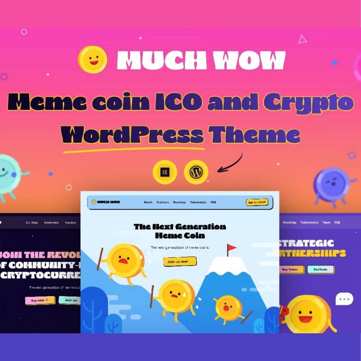 MuchWow - Meme coin ICO and Crypto WordPress Theme