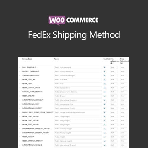 WooCommerce FedEx Shipping Method WooCommerce FedEx Shipping Method