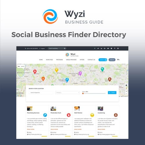 Wyzi - Business Finder WordPress Directory Listing Theme Wyzi - Business Finder WordPress Directory Listing Theme