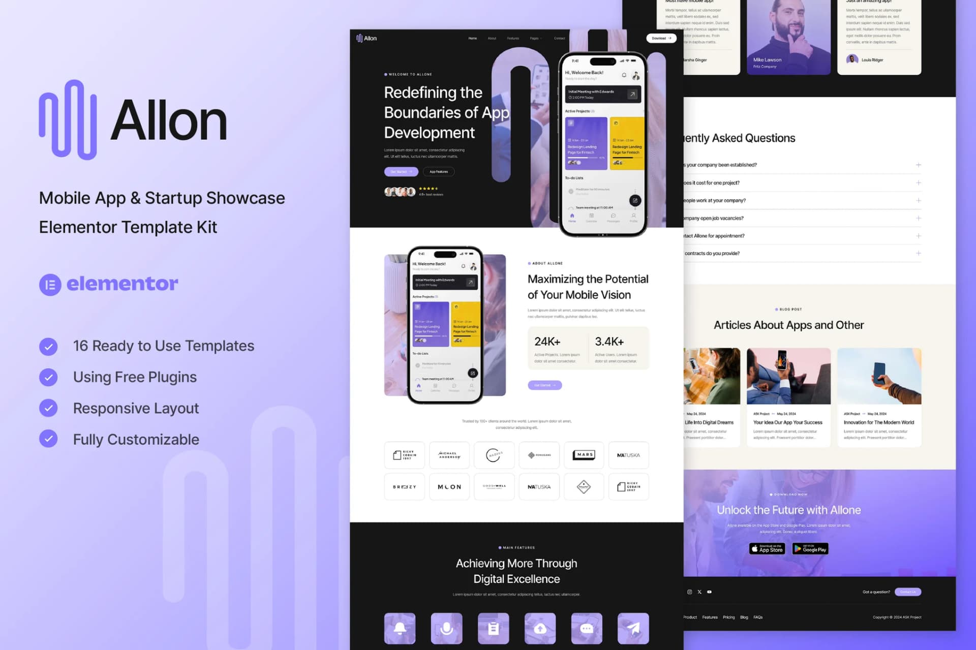 Allon - WordPress Plugin/Theme Screenshot of Allon interface