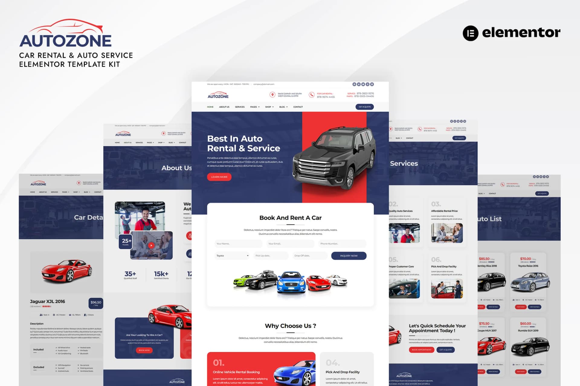 Screenshot of Autozone interface