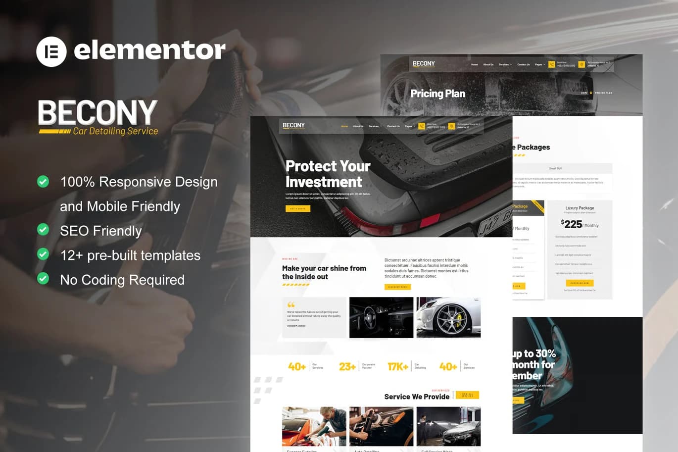 Becony - WordPress Plugin/Theme Screenshot of Becony interface
