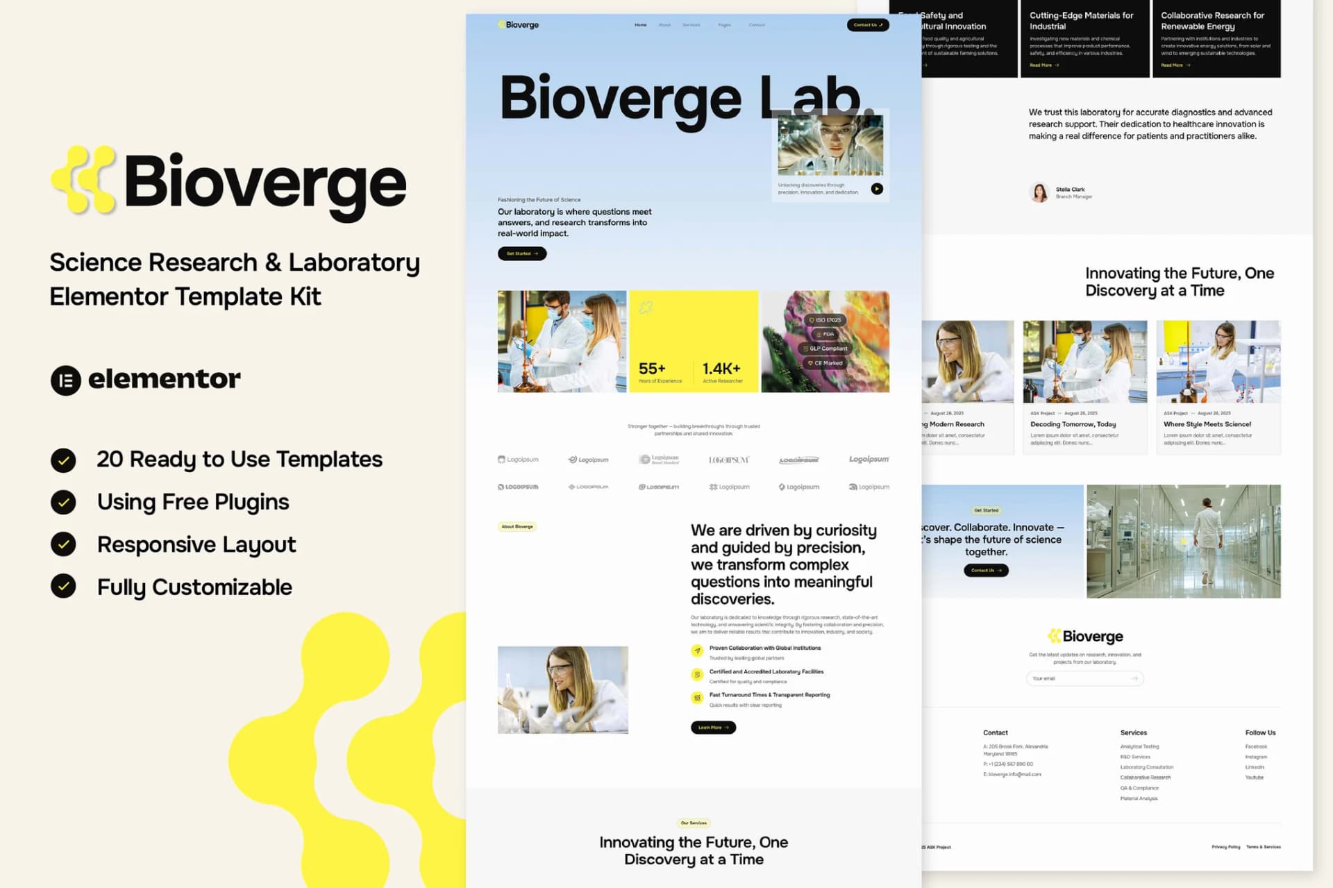 Bioverge - WordPress Plugin/Theme Screenshot of Bioverge interface