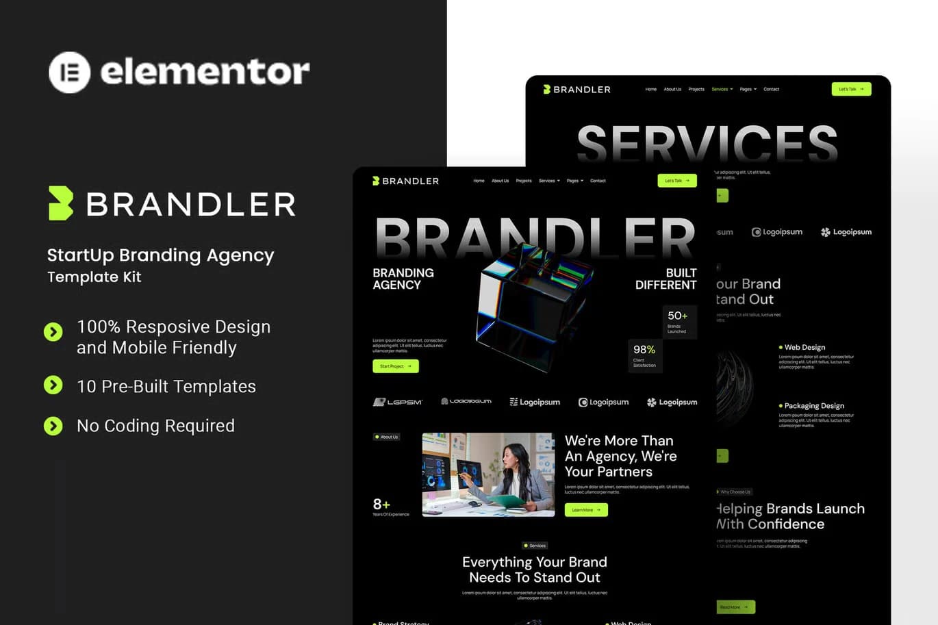 Brandler - WordPress Plugin/Theme Screenshot of Brandler interface