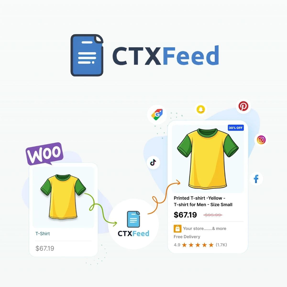 CTX Feed Pro WooCommerce Product Feed Manager - WordPress Plugin/Theme Screenshot of CTX Feed Pro WooCommerce Product Feed Manager interface