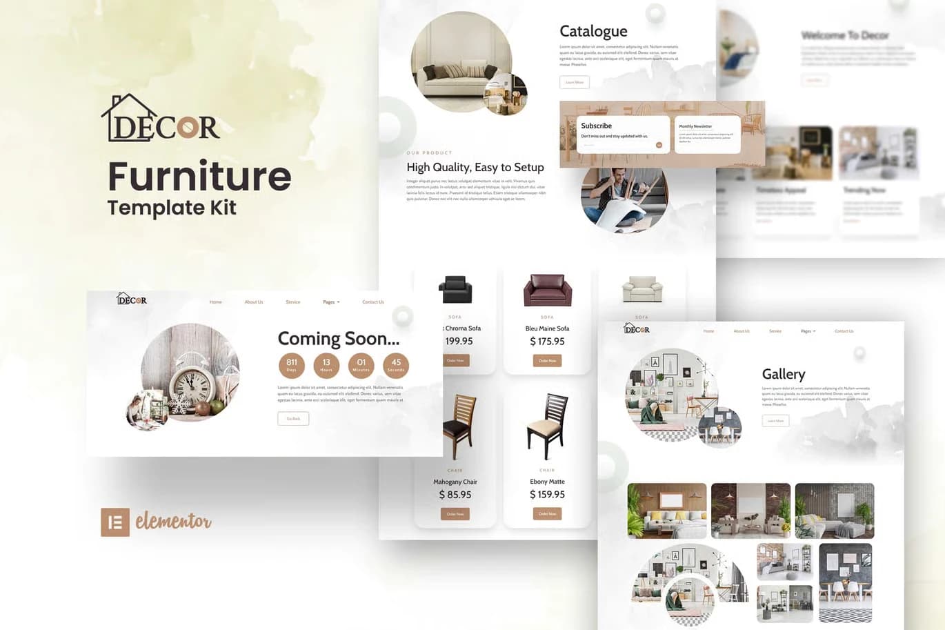 Decor - Furniture & Interior Design Elementor Template Kit Screenshot of Decor - Furniture & Interior Design Elementor Template Kit interface
