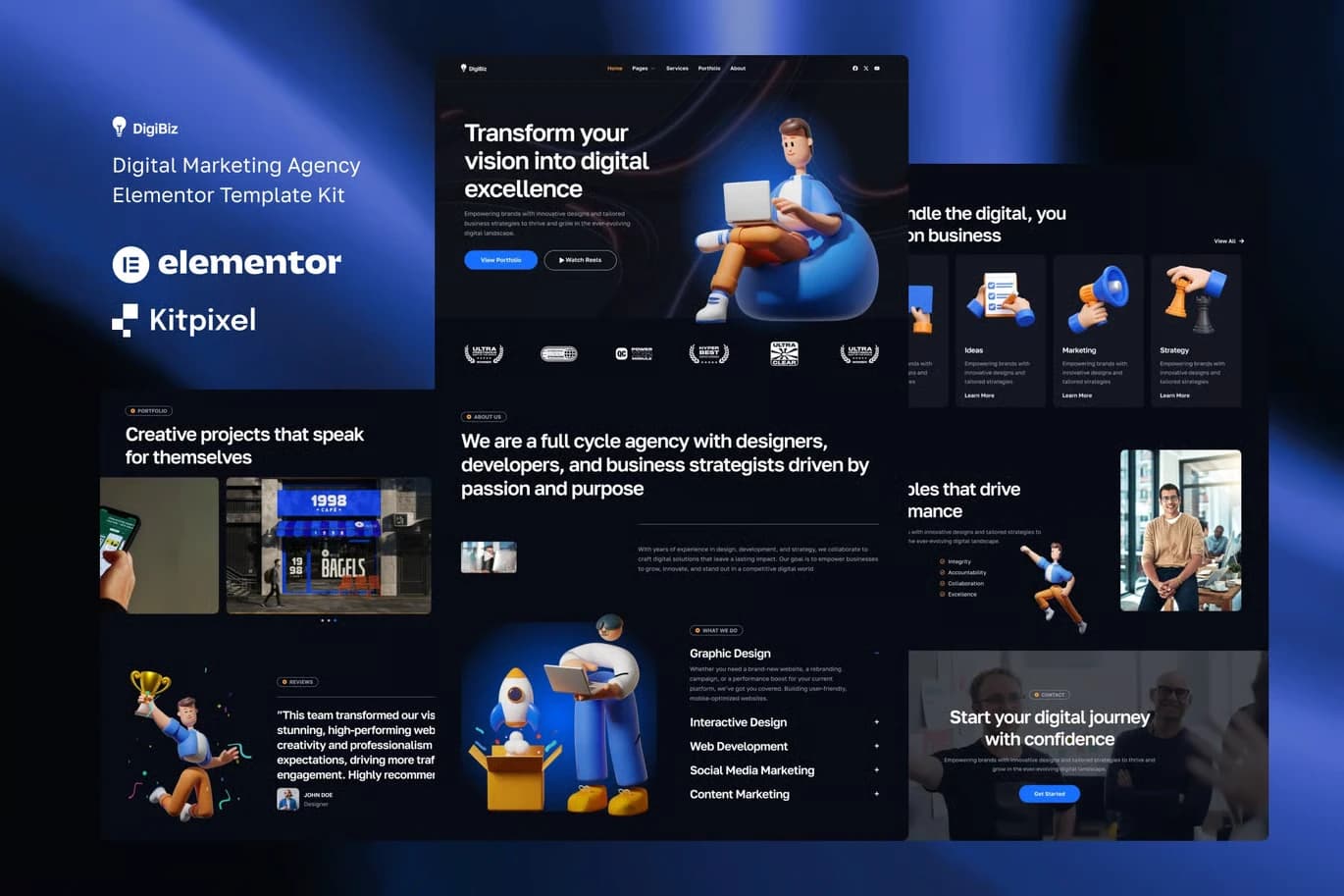 DigiBiz - WordPress Plugin/Theme Screenshot of DigiBiz interface