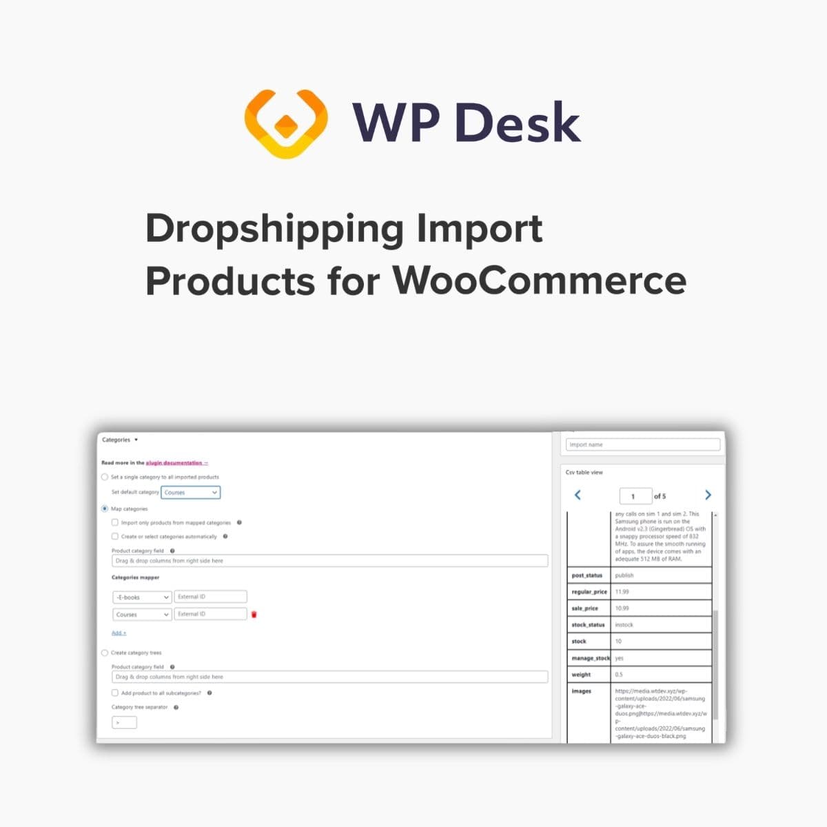Screenshot of WPDesk - Dropshipping Import Products for WooCommerce interface