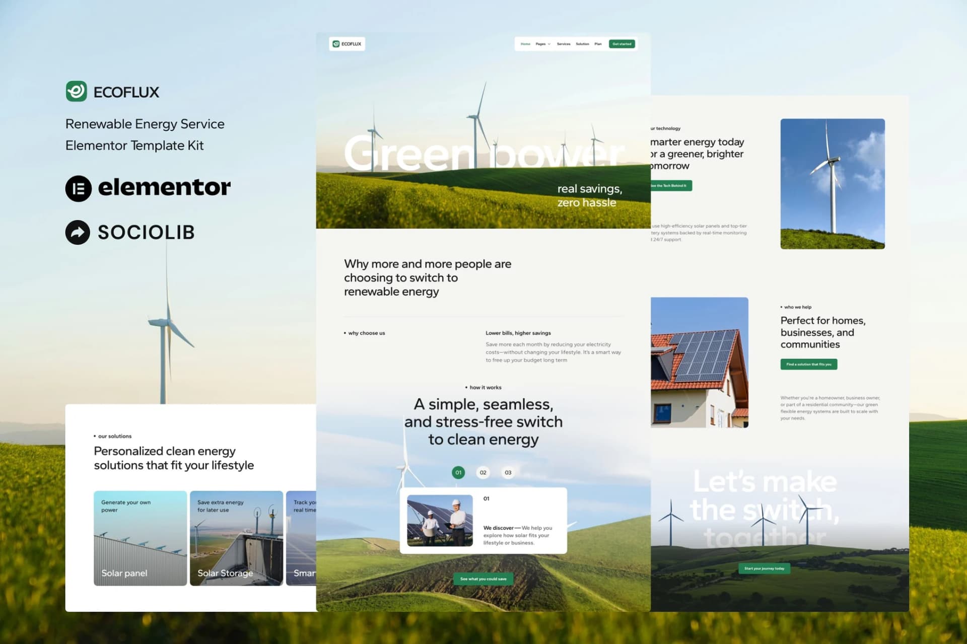 Ecoflux - WordPress Plugin/Theme Screenshot of Ecoflux interface