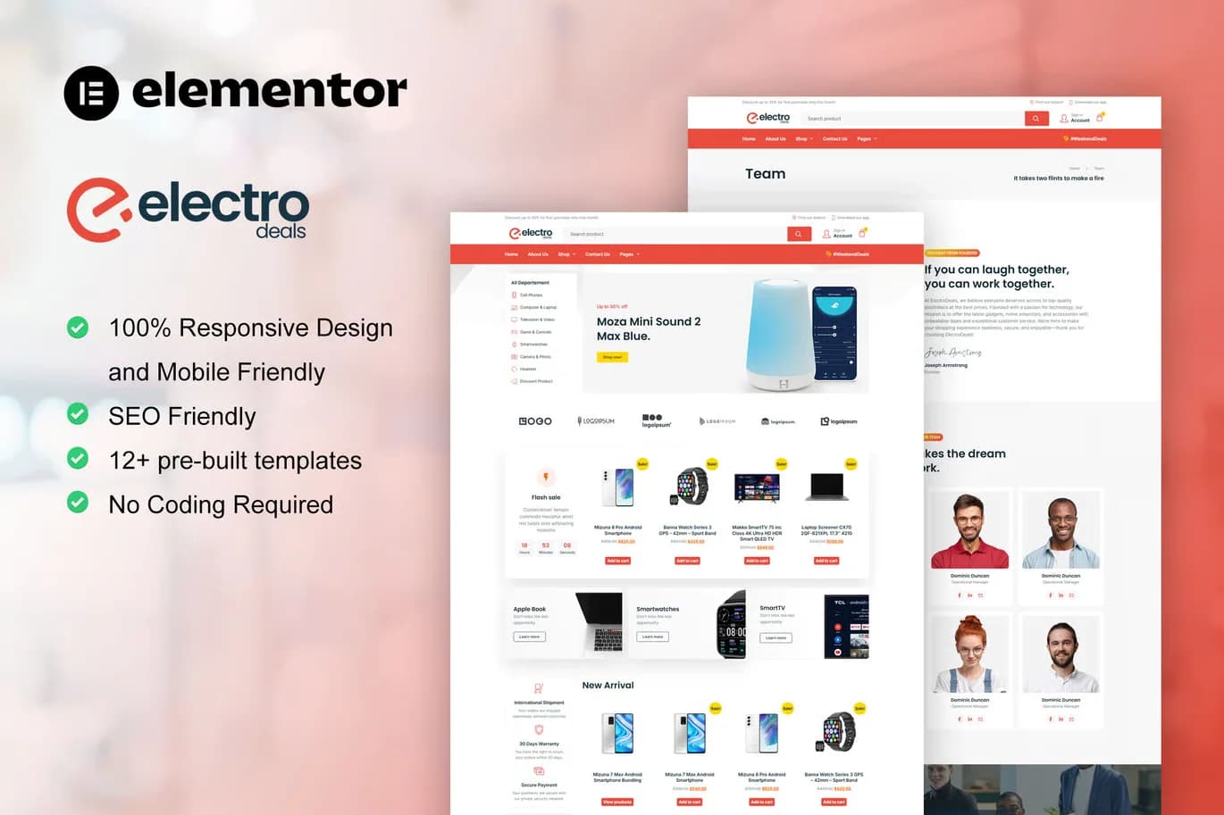 ElectroDeals - WordPress Plugin/Theme Screenshot of ElectroDeals interface