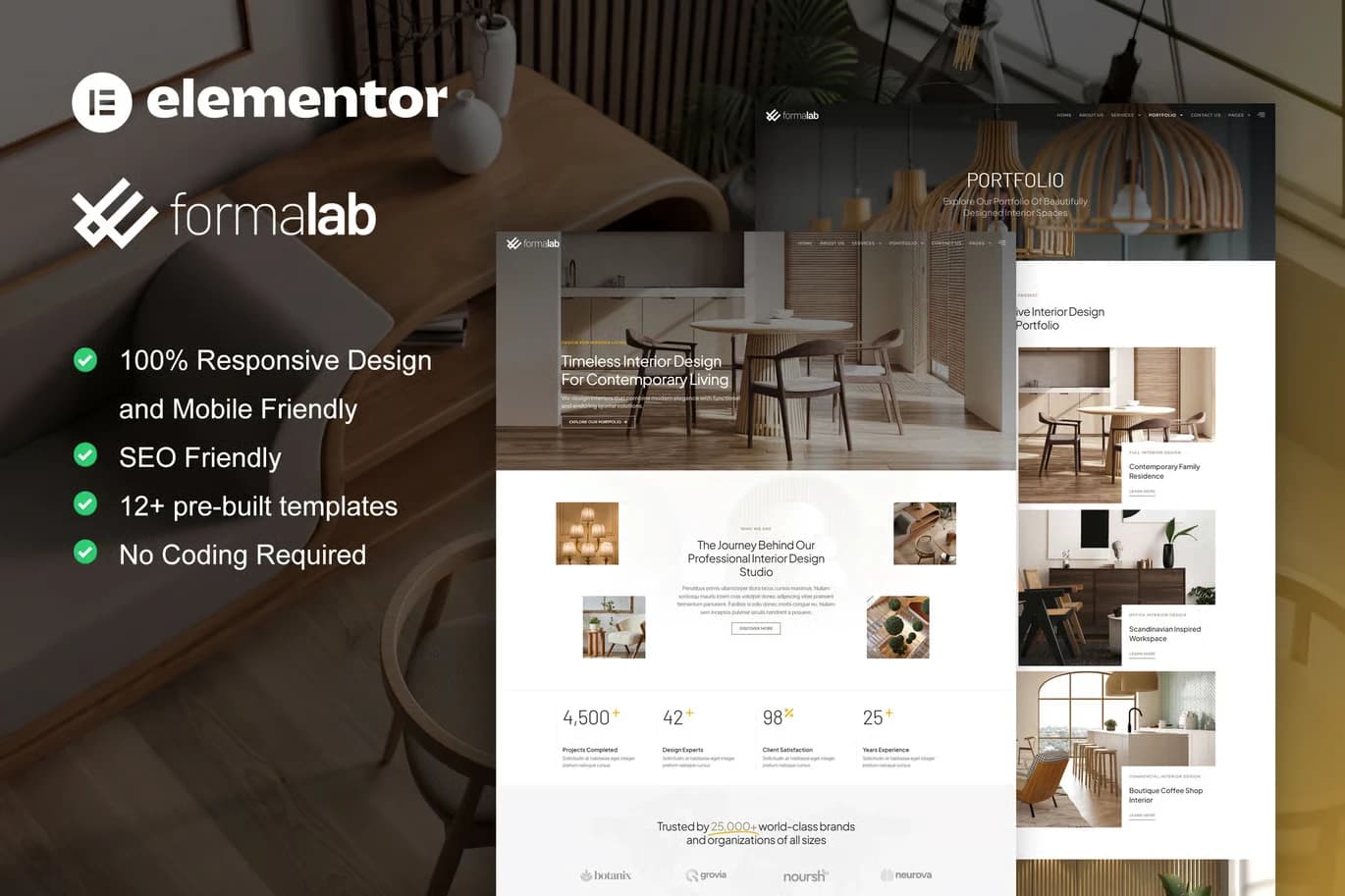 Formalab - WordPress Plugin/Theme Screenshot of Formalab interface