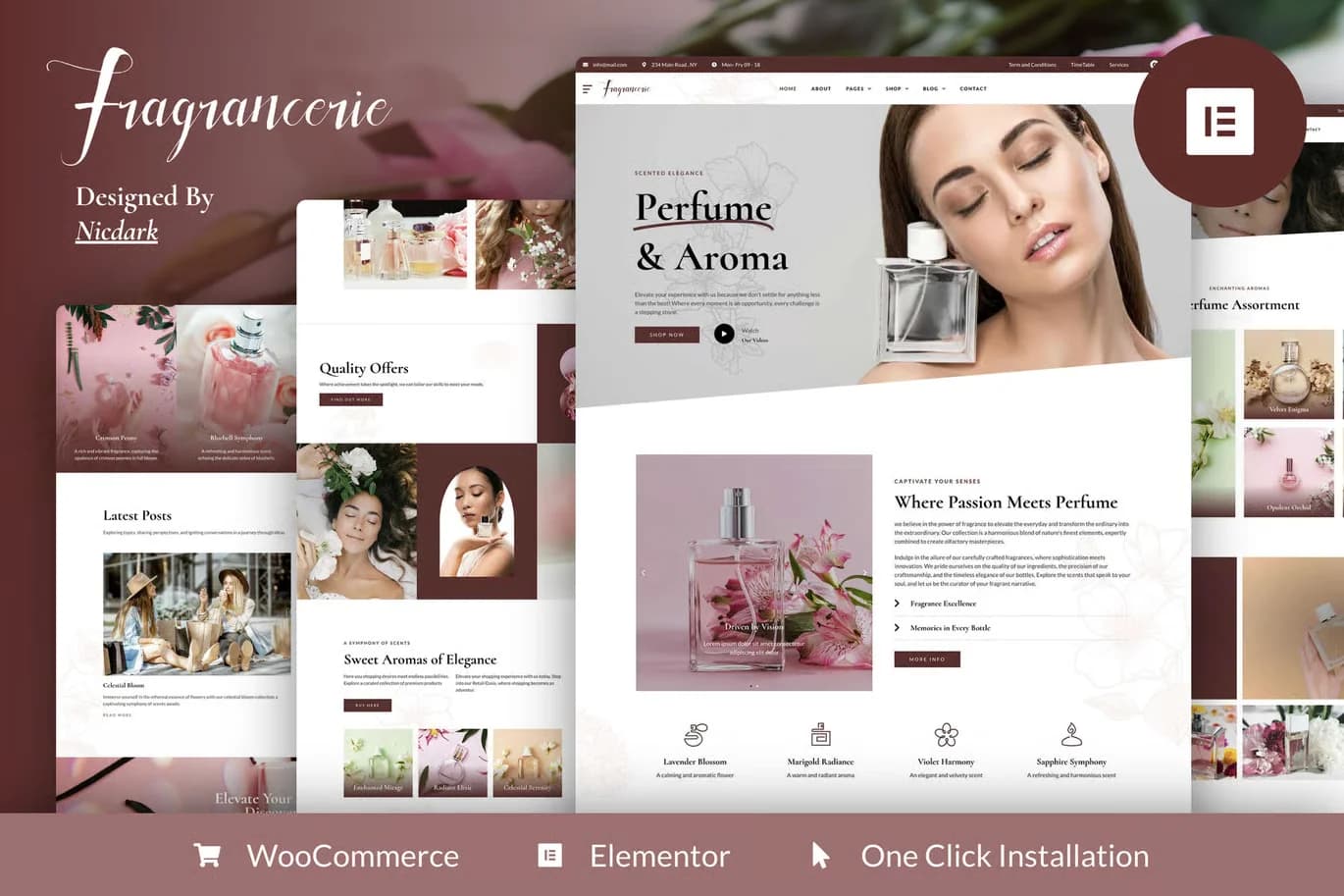 Fragrancerie - WordPress Plugin/Theme Screenshot of Fragrancerie interface