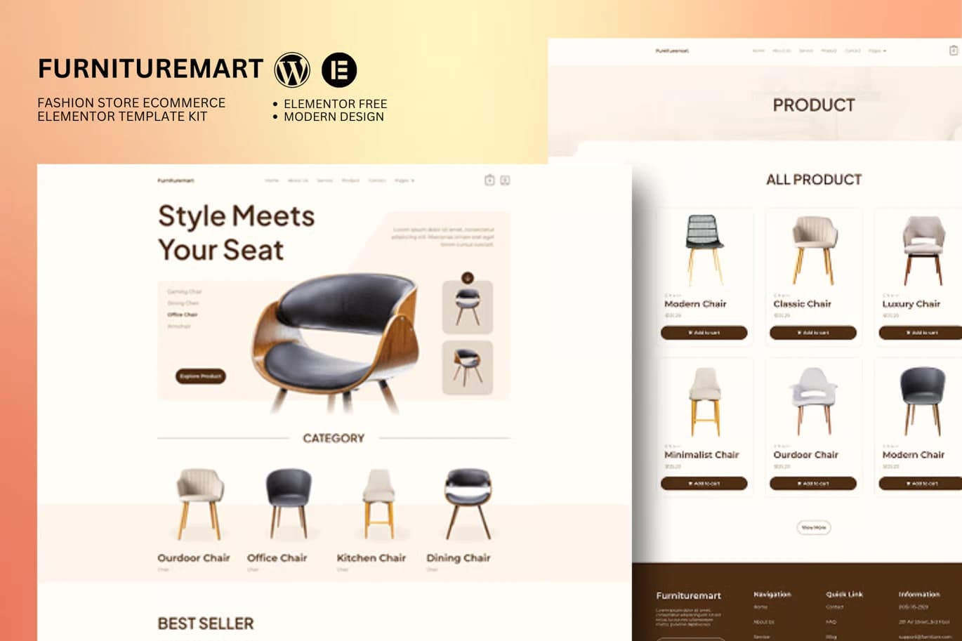 Furnituremart - WordPress Plugin/Theme Screenshot of Furnituremart interface