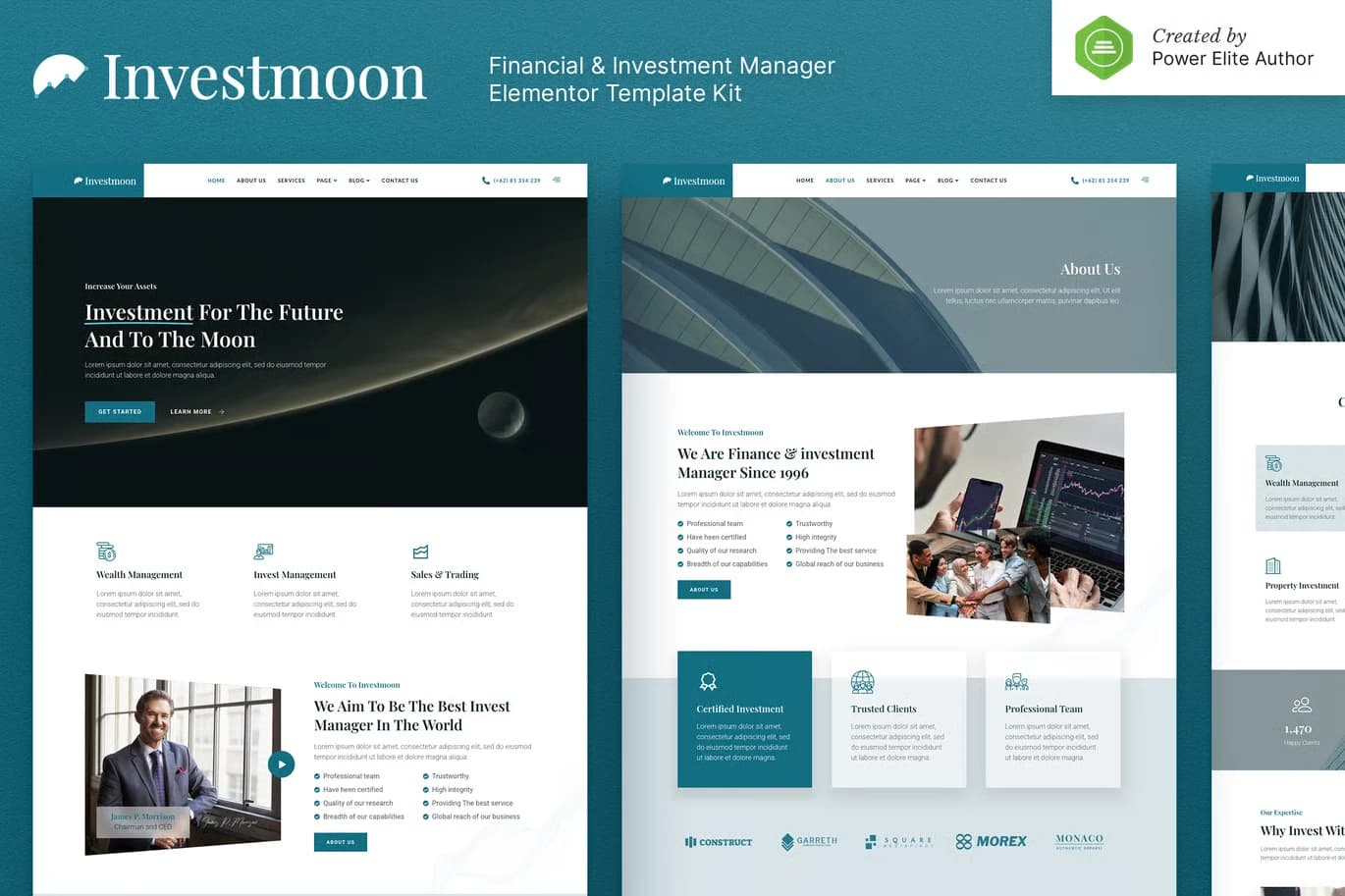 Investmoon - WordPress Plugin/Theme Screenshot of Investmoon interface