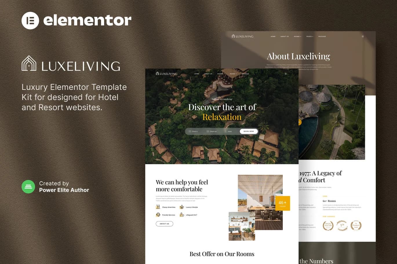 Luxeliving – WordPress Plugin/Theme Screenshot of Luxeliving interface