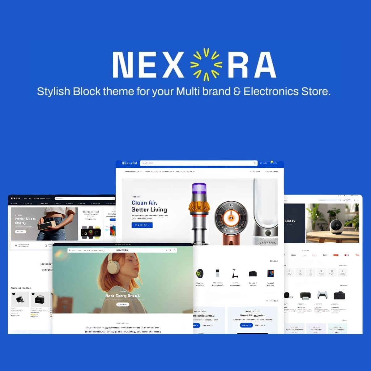 Nexora Shop - WordPress Plugin/Theme Screenshot of Nexora Shop interface