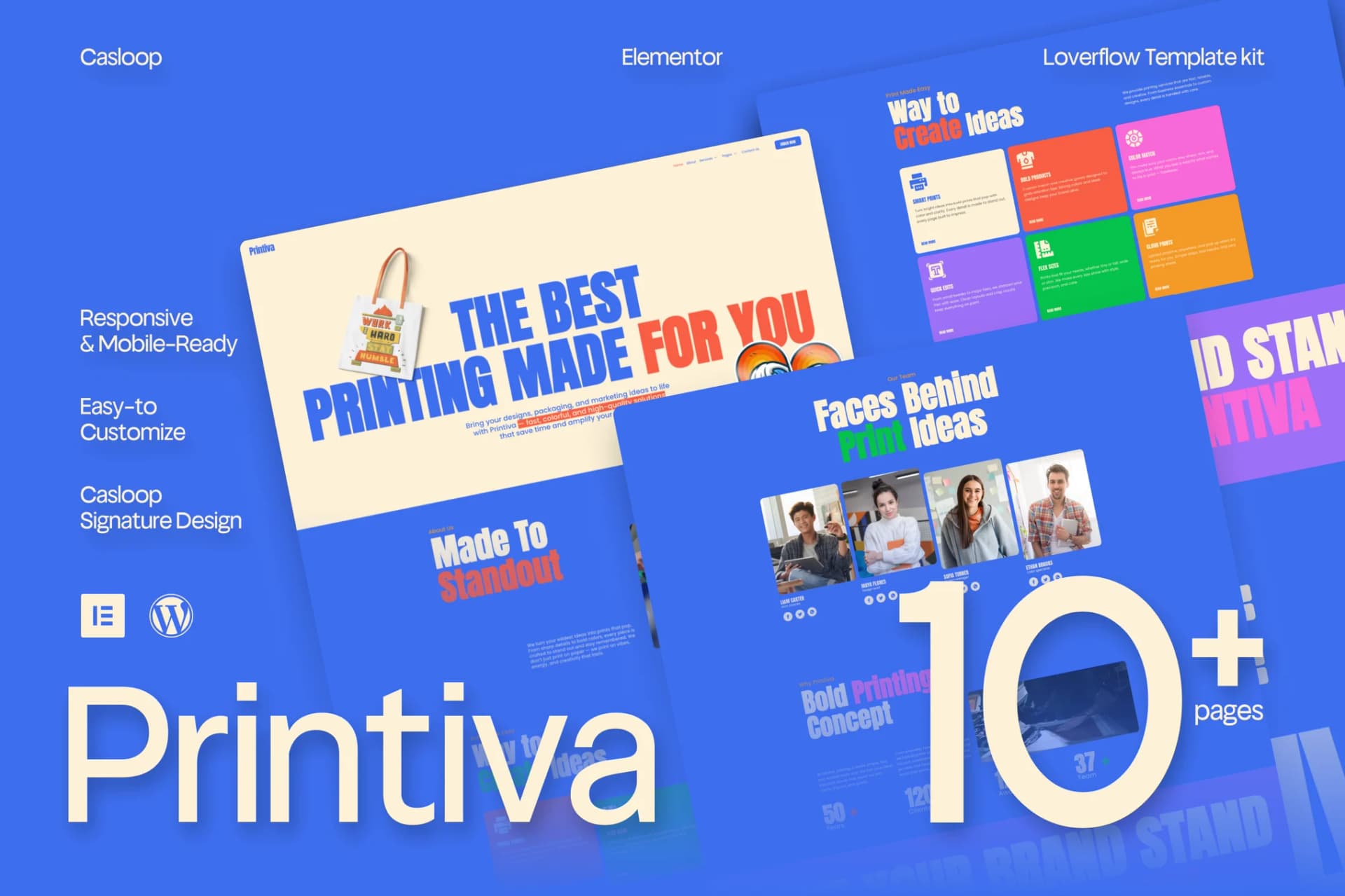 Printiva - WordPress Plugin/Theme Screenshot of Printiva interface