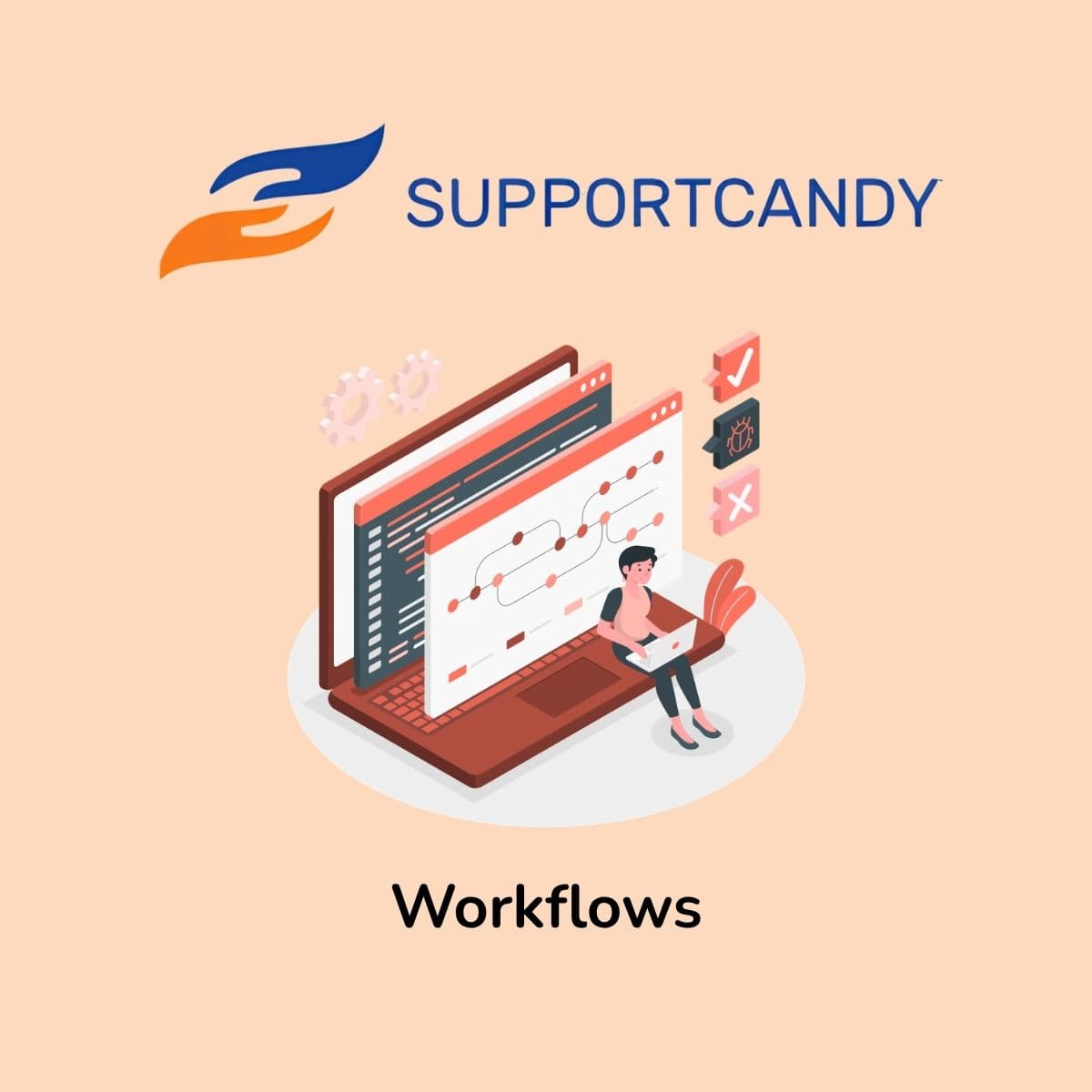 Screenshot of SupportCandy Workflows interface