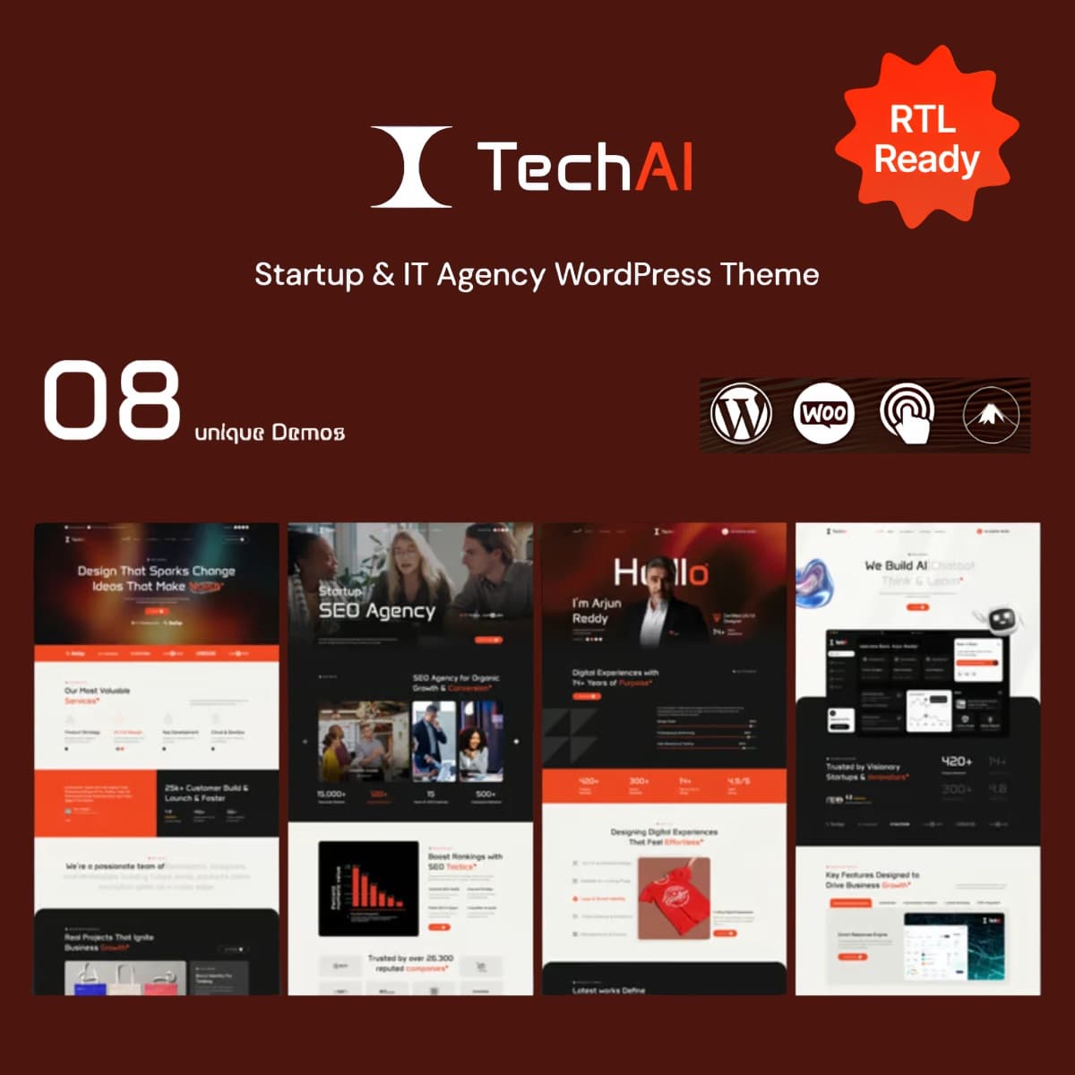 Tech Ai - WordPress Plugin/Theme Screenshot of Tech Ai interface