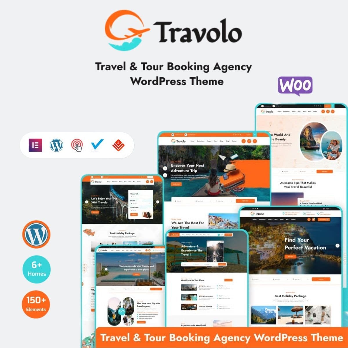 Travolo - Travel Agency & Tour Booking WordPress Theme - WordPress Plugin/Theme Screenshot of Travolo - Travel Agency & Tour Booking WordPress Theme interface